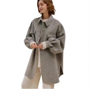 NWT Nap Loungeweae Oversized Wool Cashmere Jacket Sz XXS